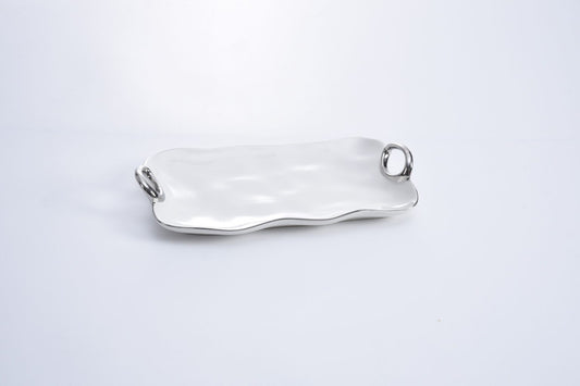 Small Platter with Silver Handles
