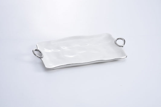 Large Platter with Silver Handles