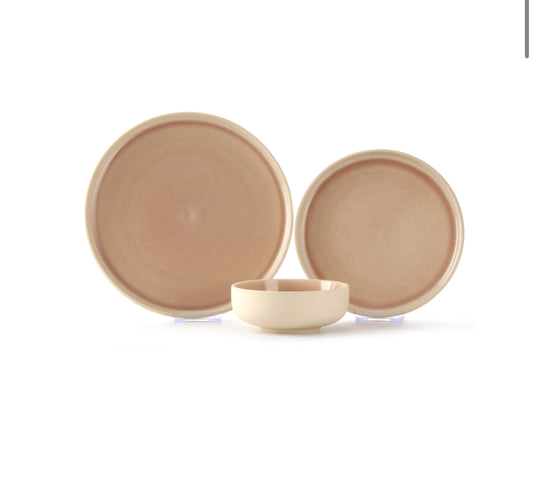 Vikko - Meadow, Blush, 12 Pc Dinnerware Set, Service for 4