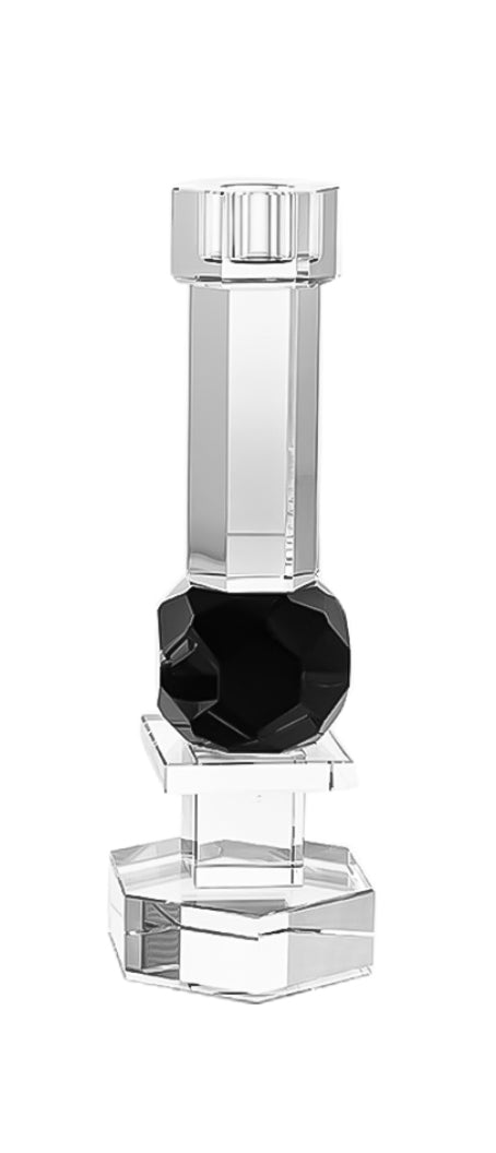 Black Ball-Crystal Candlesticks Set Of 2