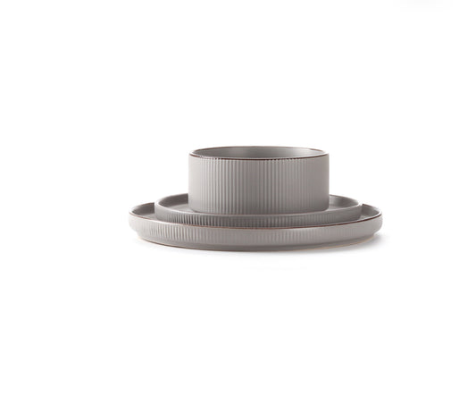 Vikko - Grove, Charcoal, 12 Pc Dinnerware Set, Service for 4