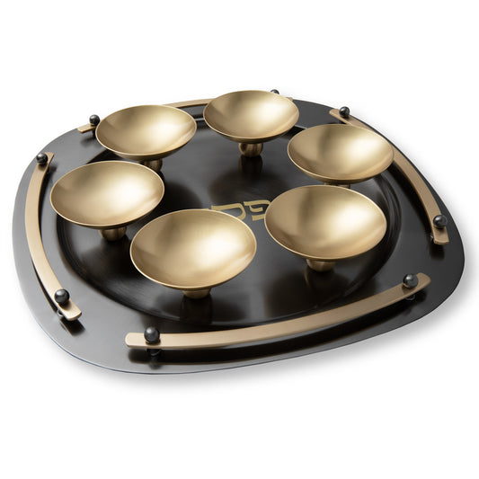 Ricci - Seder Plate Black/Gold