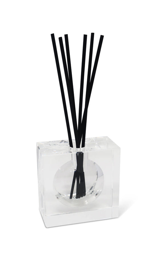 Square Crystal Diffuser With Black Reeds
