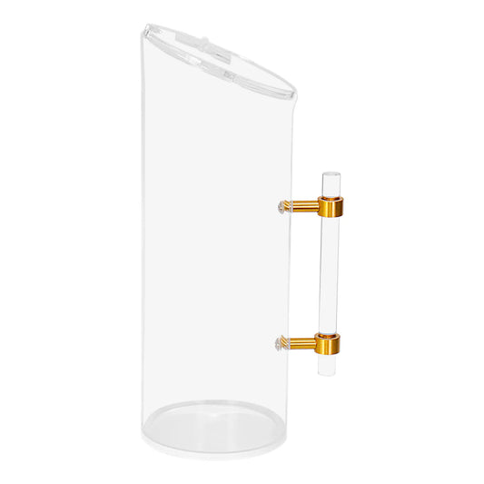 Lucite Pitcher With Cover and Gold Handle