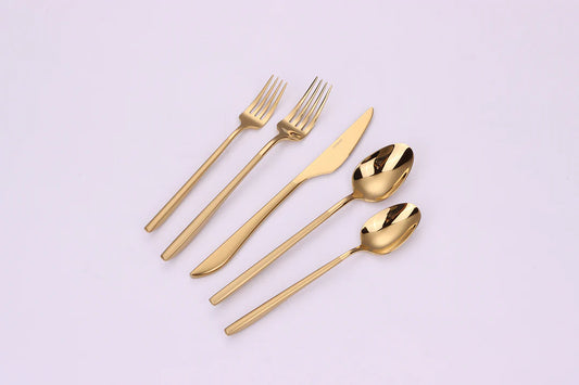 Crownex 20 Pc Gold Flatware Set With Matte Handles, Service For 4
VF810GM