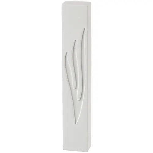 Concrete Polymer Mezuzah Cover 20 Cm, Stone - Like, White Color