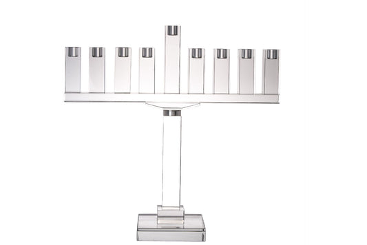 Crystal Large Menorah Clear - 19”
