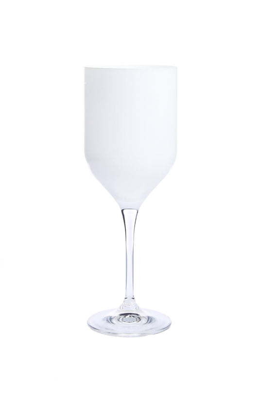 Set of 6 Stemmed White Water Glasses