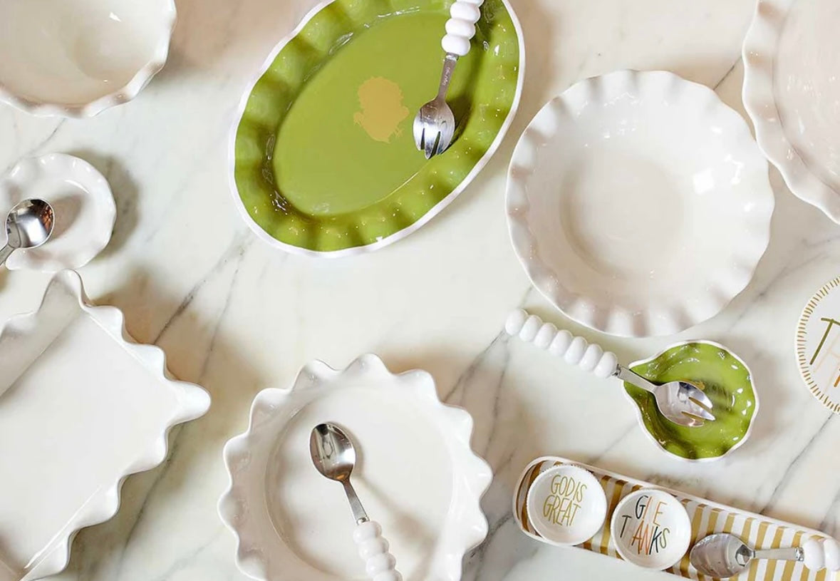 Signature White Ruffle Casserole