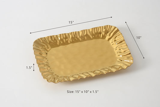 Medium Deep Tray - Gold