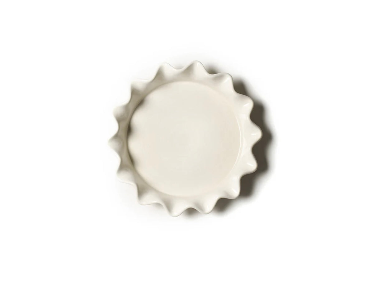 Signature White Ruffle Pie Dish