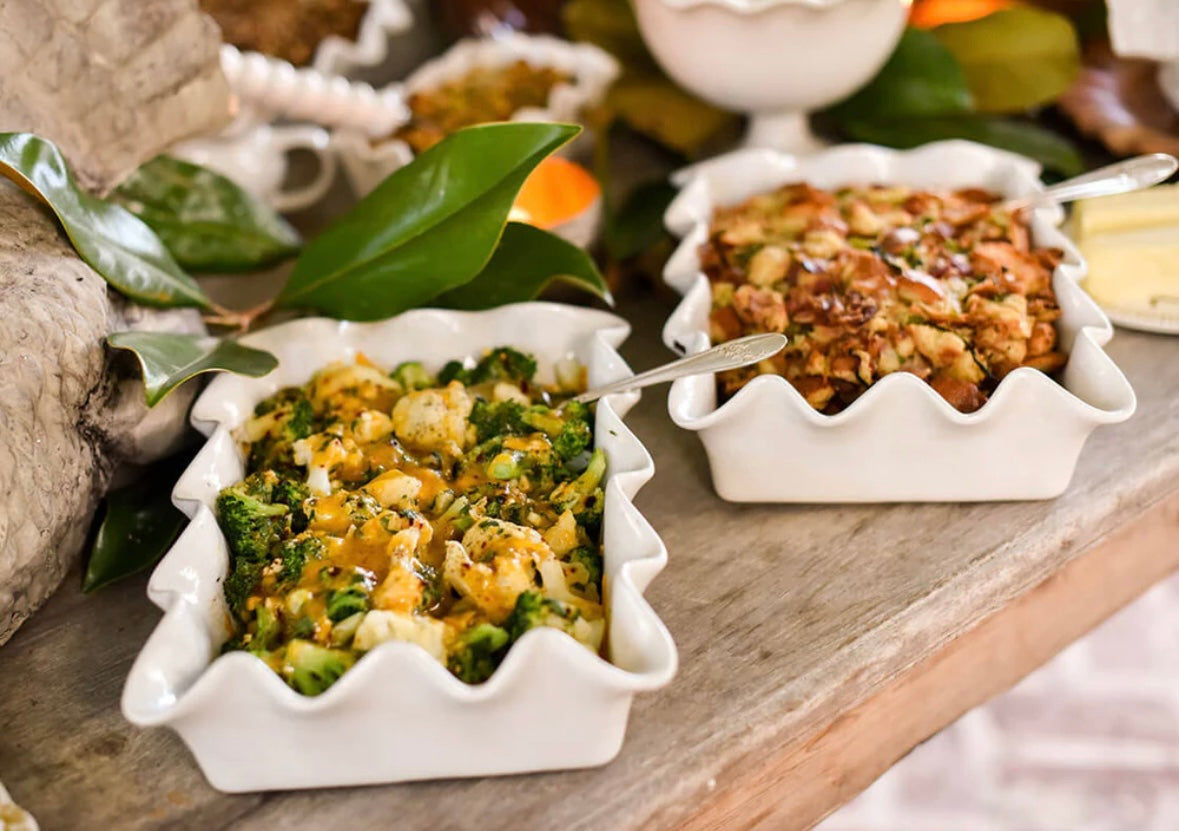 Signature White Ruffle Casserole