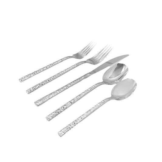 Hammered ABC Flatware Service Of 4 (20 Piece)