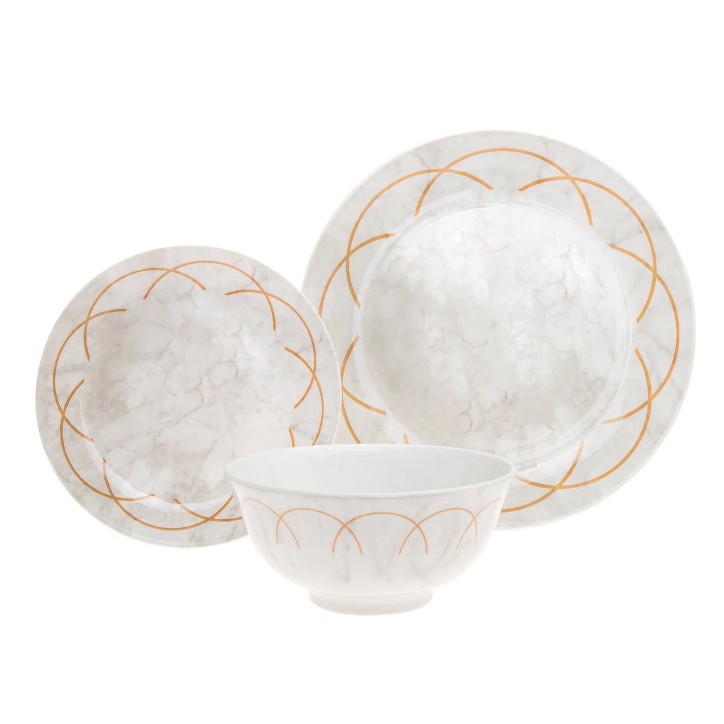 Rotolo Porcelain 12 Piece Dinnerware Set, Service for 4