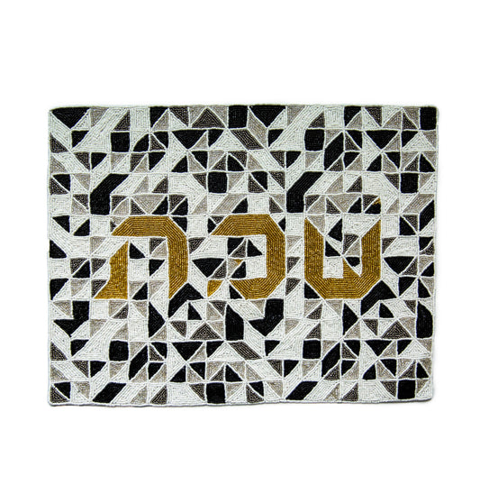 Beaded Challa Cover- Geometric Puzzle