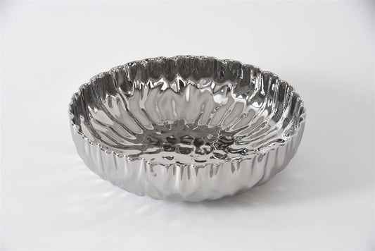 Extra Large Shallow Bowl Silver