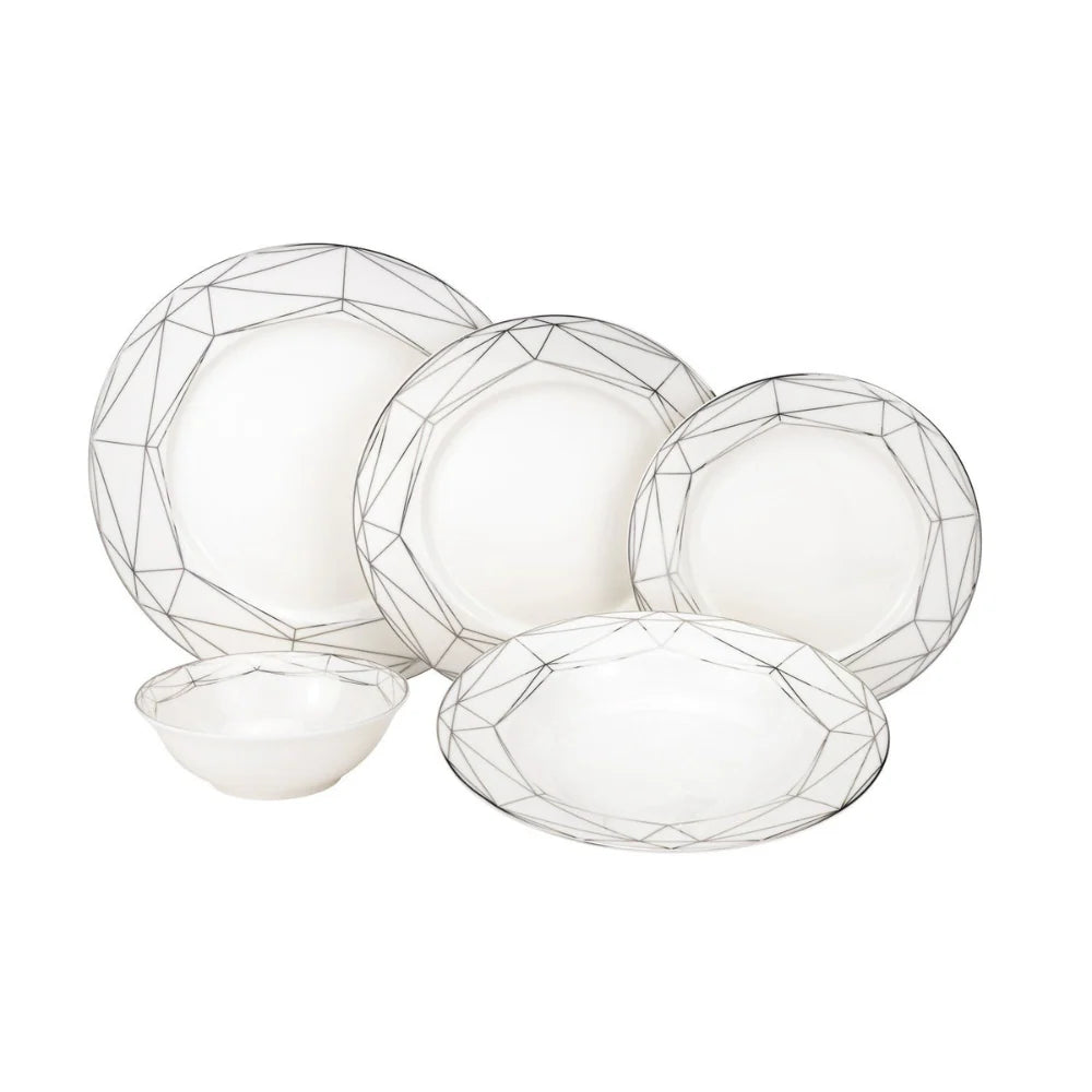 Kirsten Silver 20 Piece Dinnerware Set