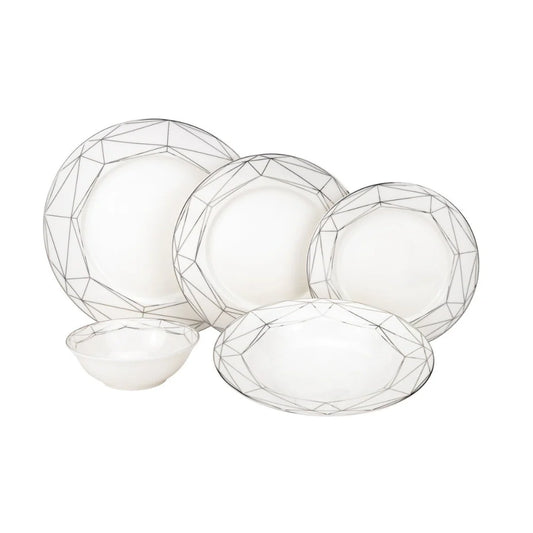 Kirsten Silver 20 Piece Dinnerware Set