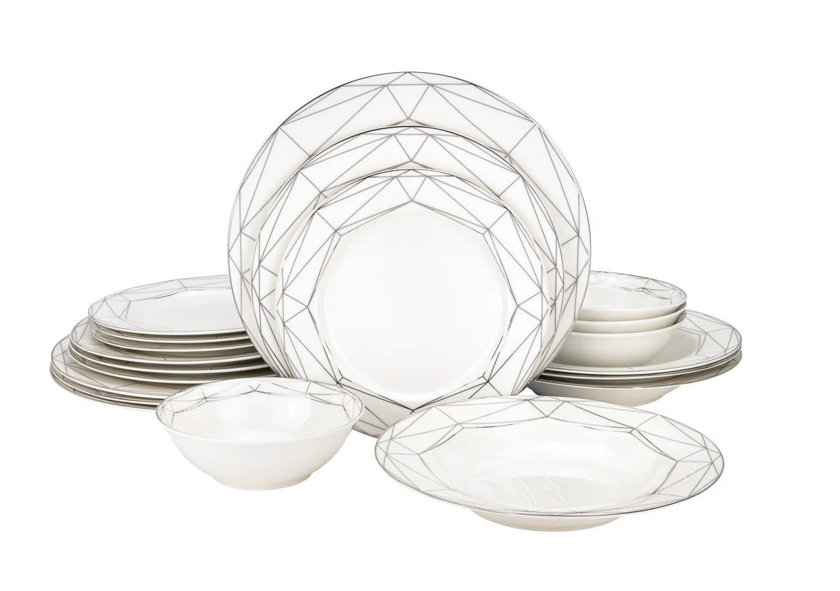 Kirsten Silver 20 Piece Dinnerware Set