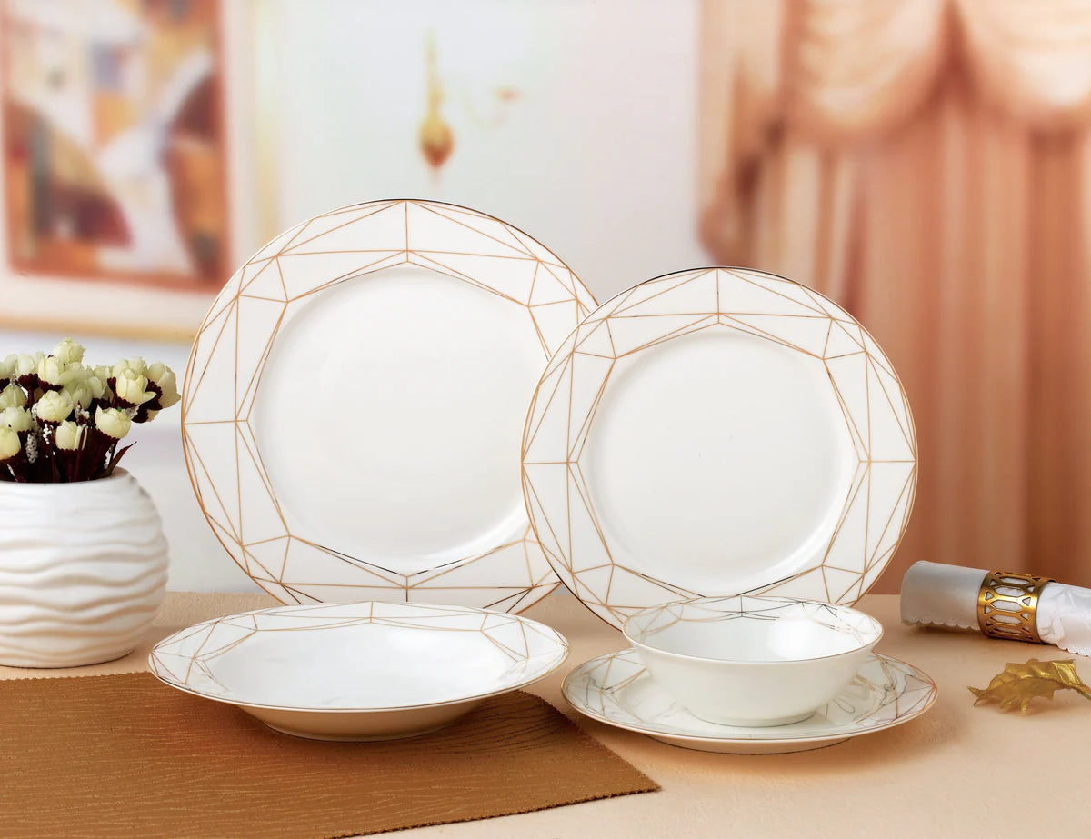 Kirsten Gold 20 Piece Dinnerware Set