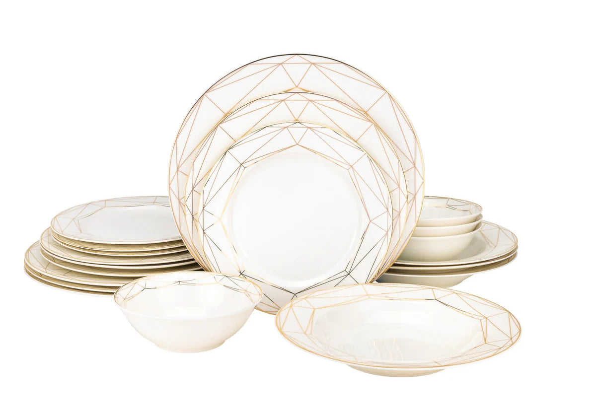 Kirsten Gold 20 Piece Dinnerware Set