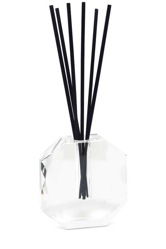 Crystal Diffuser Dimensional Design With Black Reeds