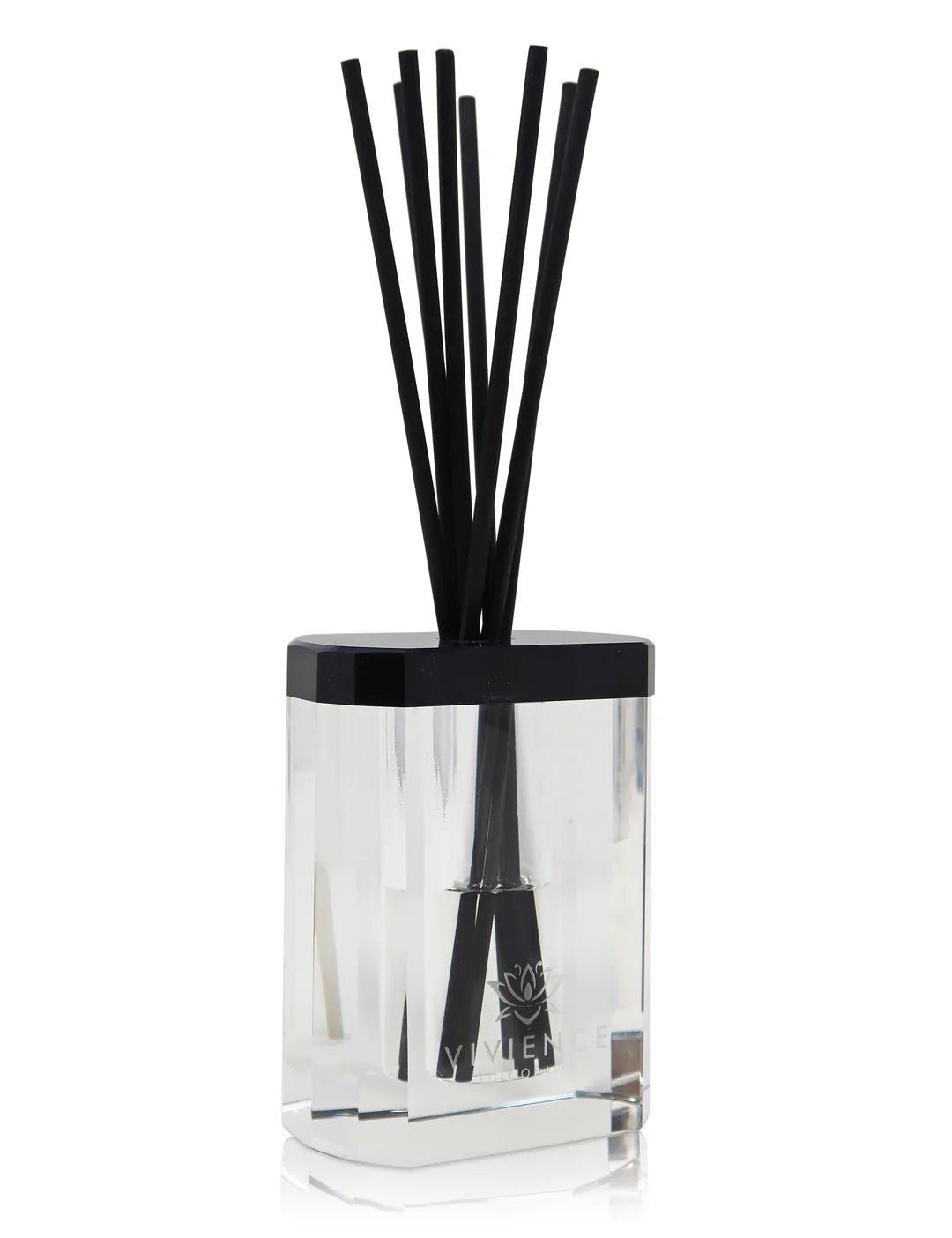 Crystal Reed Diffuser, "Zen Tea" Scent - Black Top