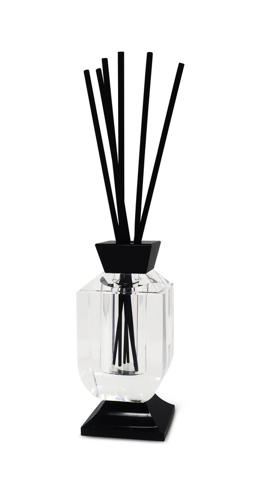 Crystal Diffuser With Black Accents - Lily Of The Valley Scent