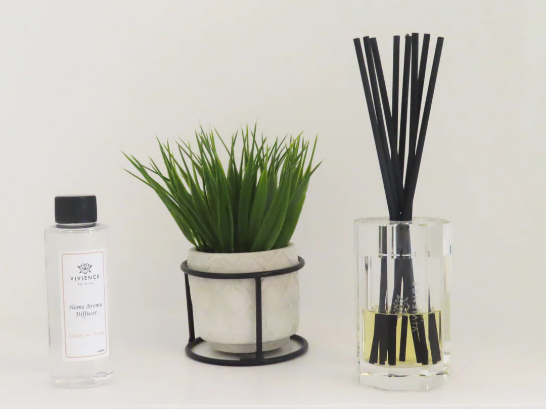 Clear Octagon Shape Reed Diffuser - "Lily Of The Valley" Scent