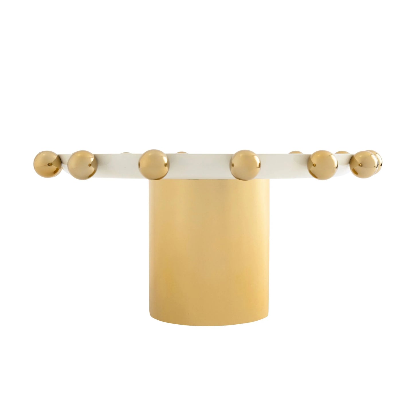 Temari White & Gold Footed Cake Stand