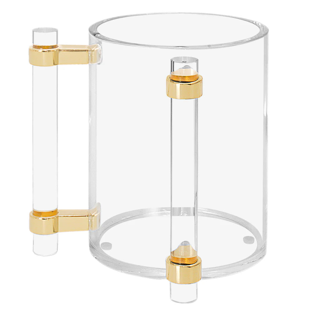 Lucite Wash Cup with Elegant Handles