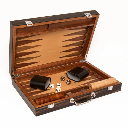 MATTE EBONY BACKGAMMON SET