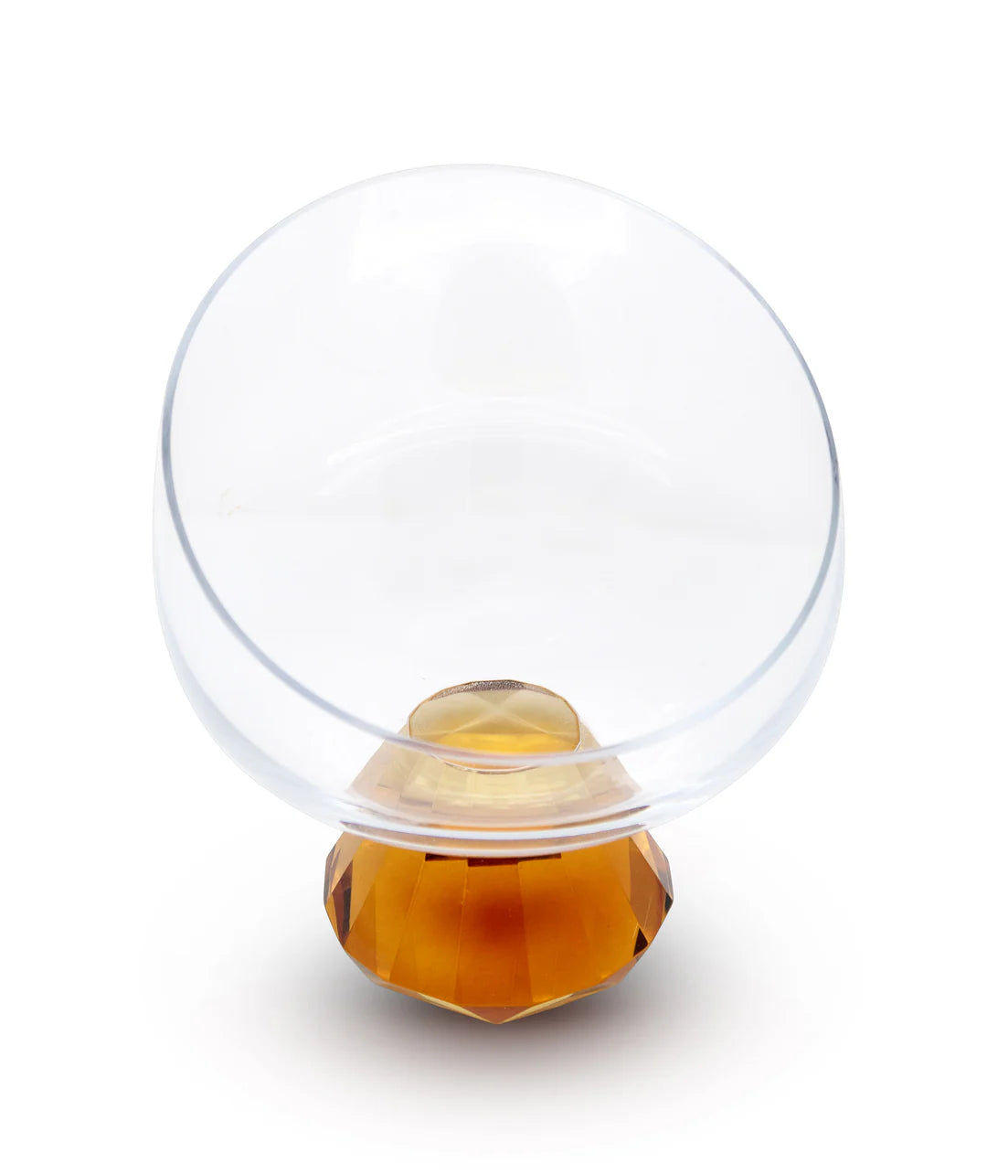 Angular Bowl With Amber Diamond Stem