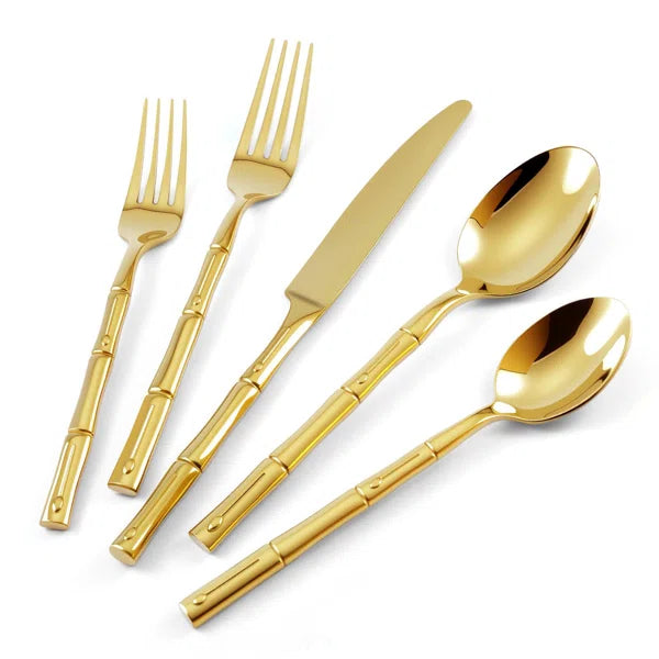 Bamboo Flatware Service of 4