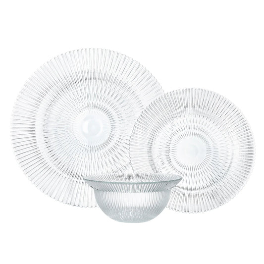 Majestic -12 Pc Dinnerware Clear