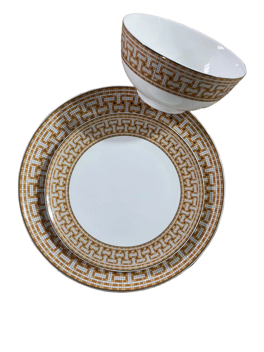 Gold Mosaic Dinner Set