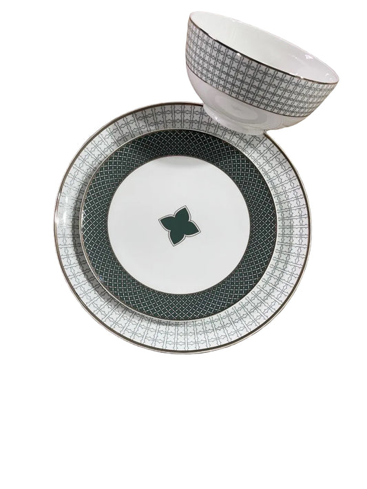 Emerald Elegance Dinner Set