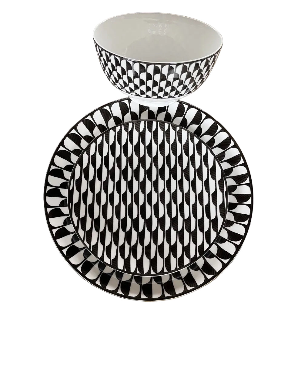 Black Geo Dinner Set