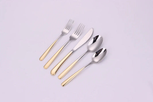 Colorblock 20 Pc Flatware Set With Graduated Gold Handles, Service For 4
VF858SG