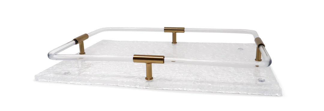 Acrylic Tray With Gold Detail On Handle, 15.75"L
VAT3448