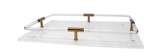 Acrylic Tray With Gold Detail On Handle, 15.75"L
VAT3448