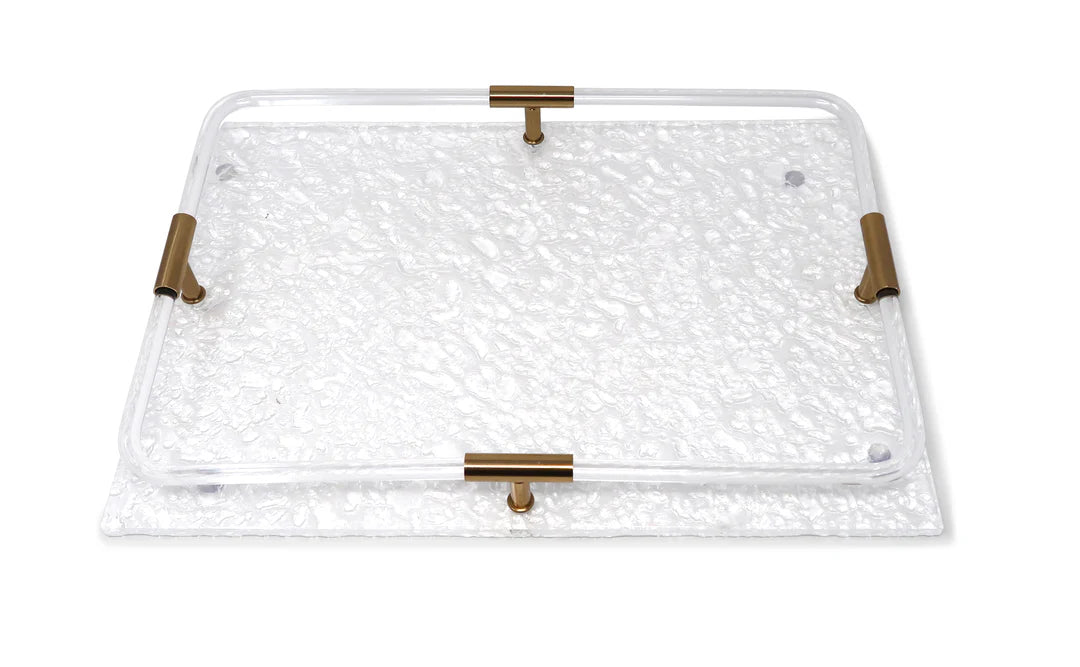 Acrylic Tray With Gold Detail On Handle, 15.75"L
VAT3448