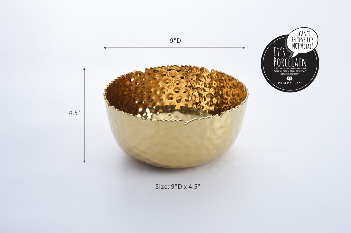 Large, gold round bowl
SKU: CER2517G