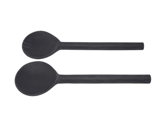 Resin Salad Servers Set of 2 Black