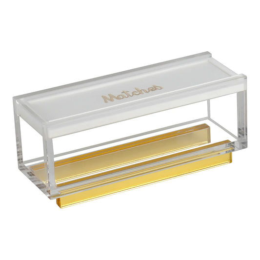 Lucite Matches Box with Text Design