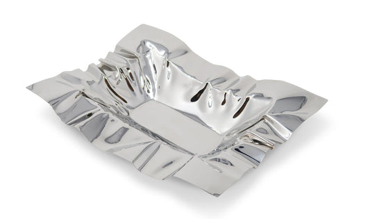 Rectangular Stainless Steel Crumpled Bowl