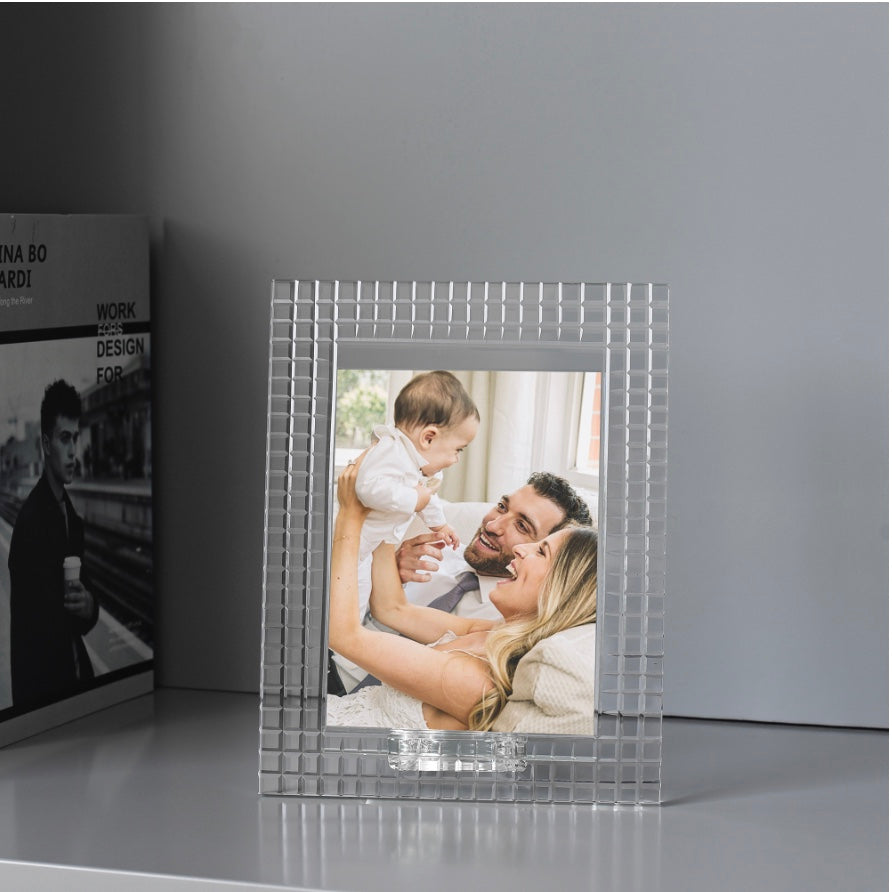 CHECKERED CRYSTAL PICTURE FRAME